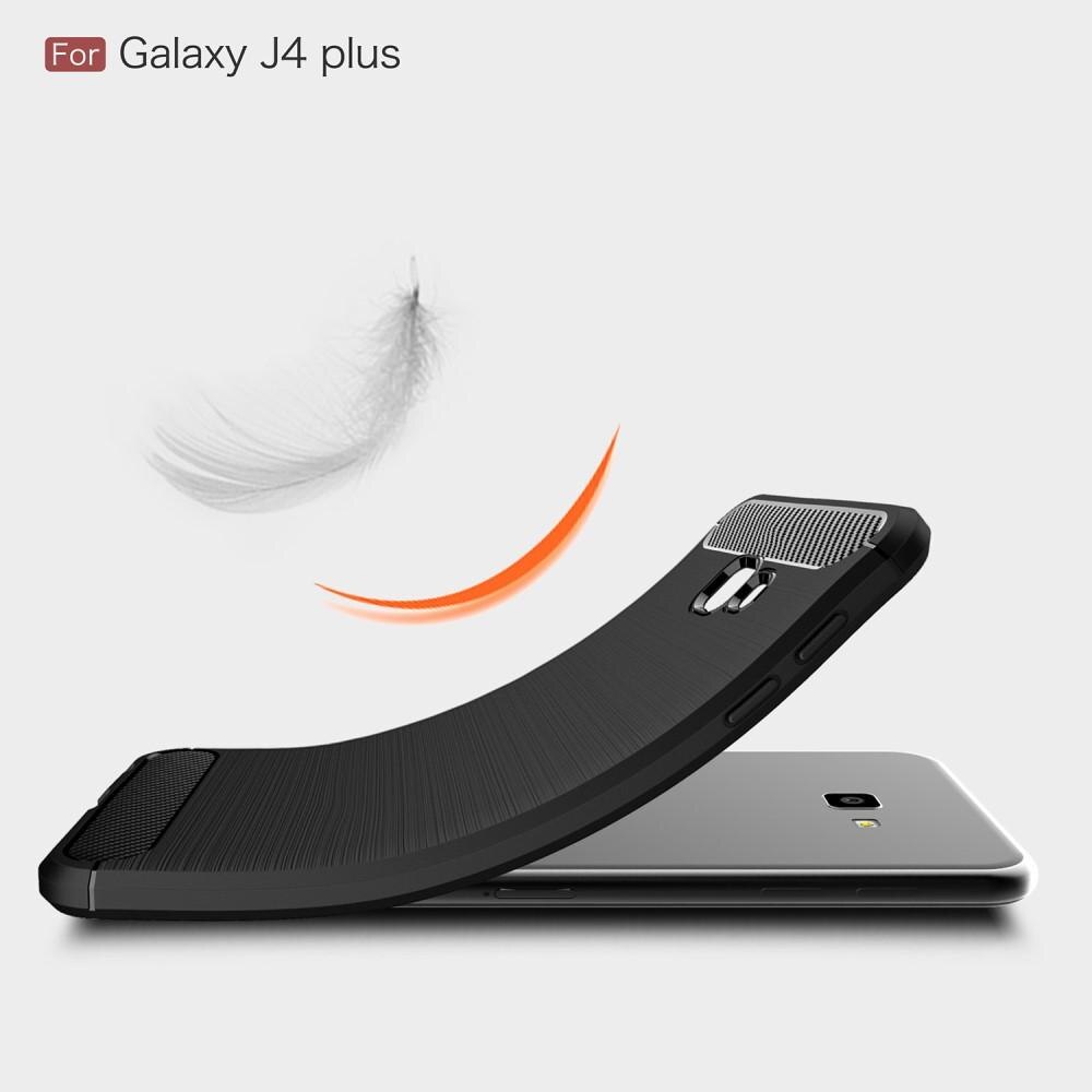 Samsung Galaxy J4 Plus 2018 Cover TPU Brushed Sort