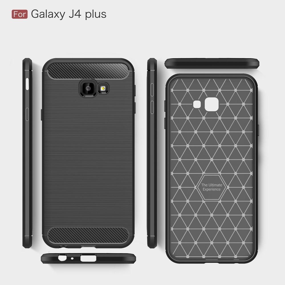 Samsung Galaxy J4 Plus 2018 Cover TPU Brushed Sort