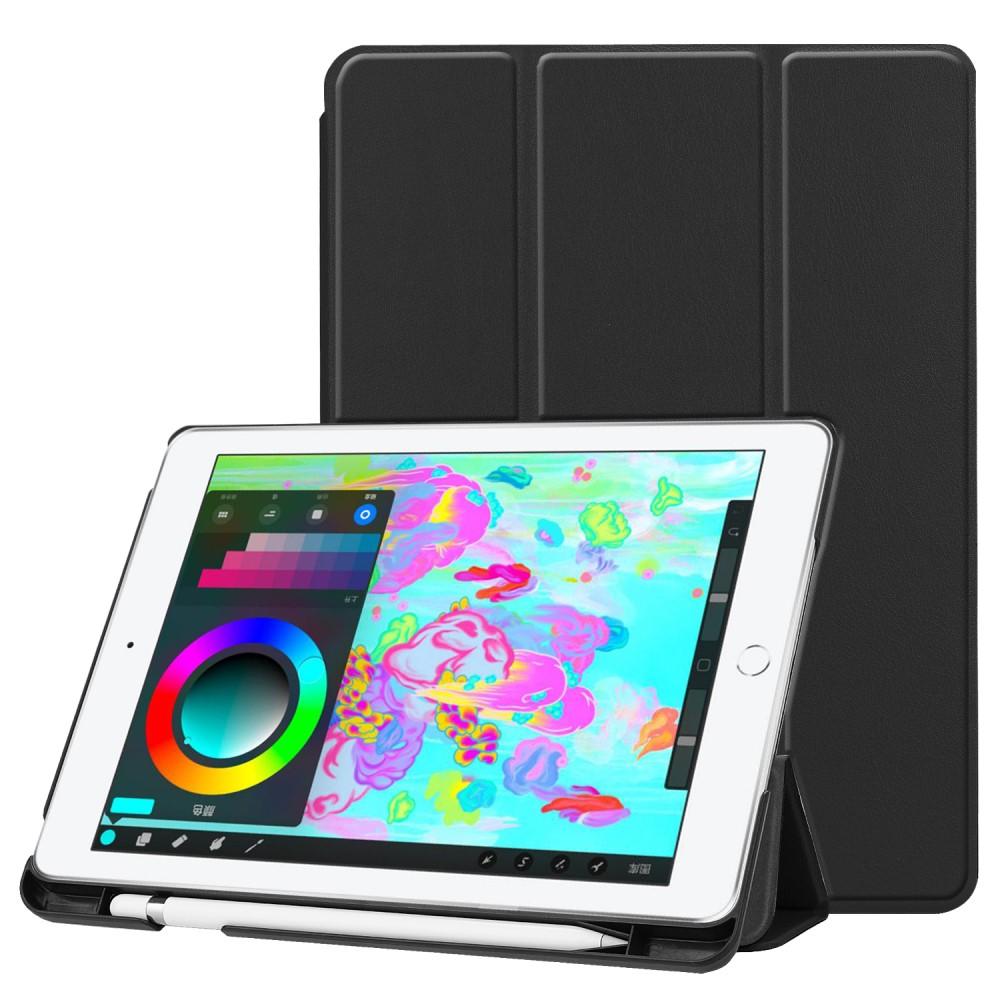 Etui Tri-fold med Pencil-holder iPad 9.7 6th Gen (2018) sort