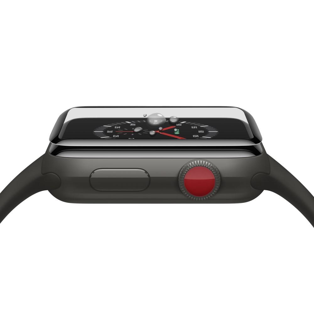 Full-fit Hærdet Glas Skærmbeskytter Apple Watch 38mm sort
