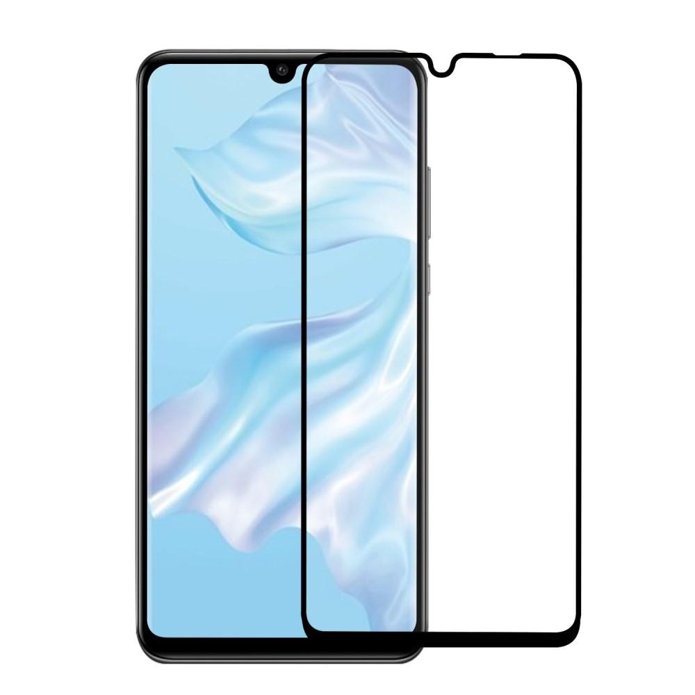 Full-fit Hærdet Glas Skærmbeskytter Huawei P30 Pro sort