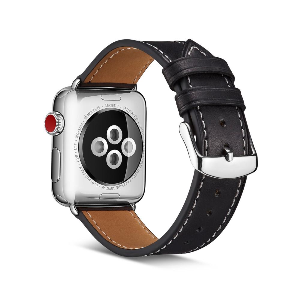 Læderrem Apple Watch SE 40mm sort