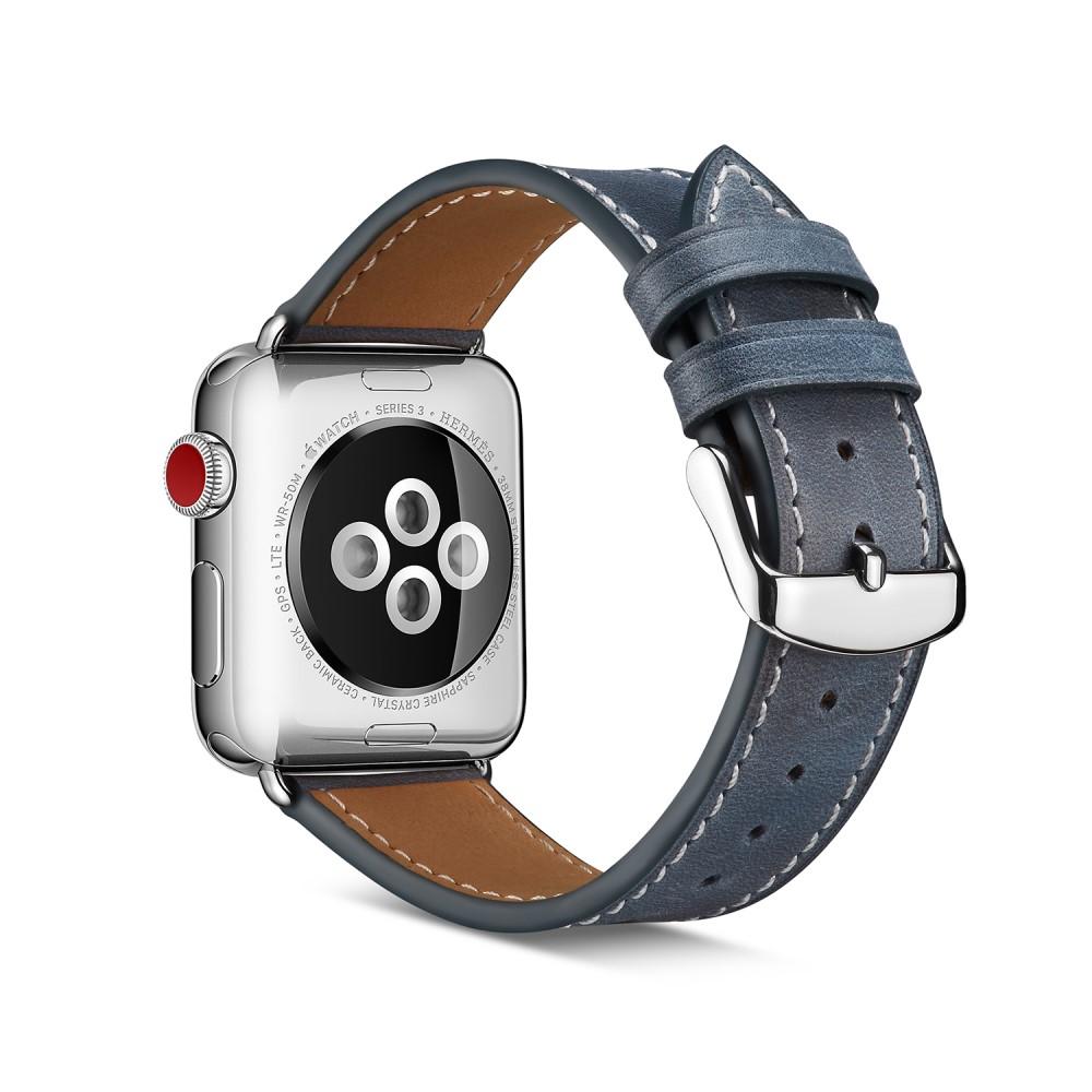 Læderrem Apple Watch 38mm blå