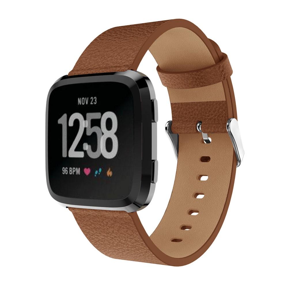 Læderrem Fitbit Versa/Versa 2 brun