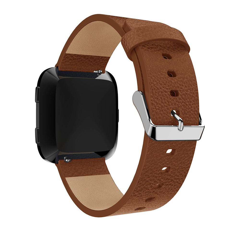 Læderrem Fitbit Versa/Versa 2 brun