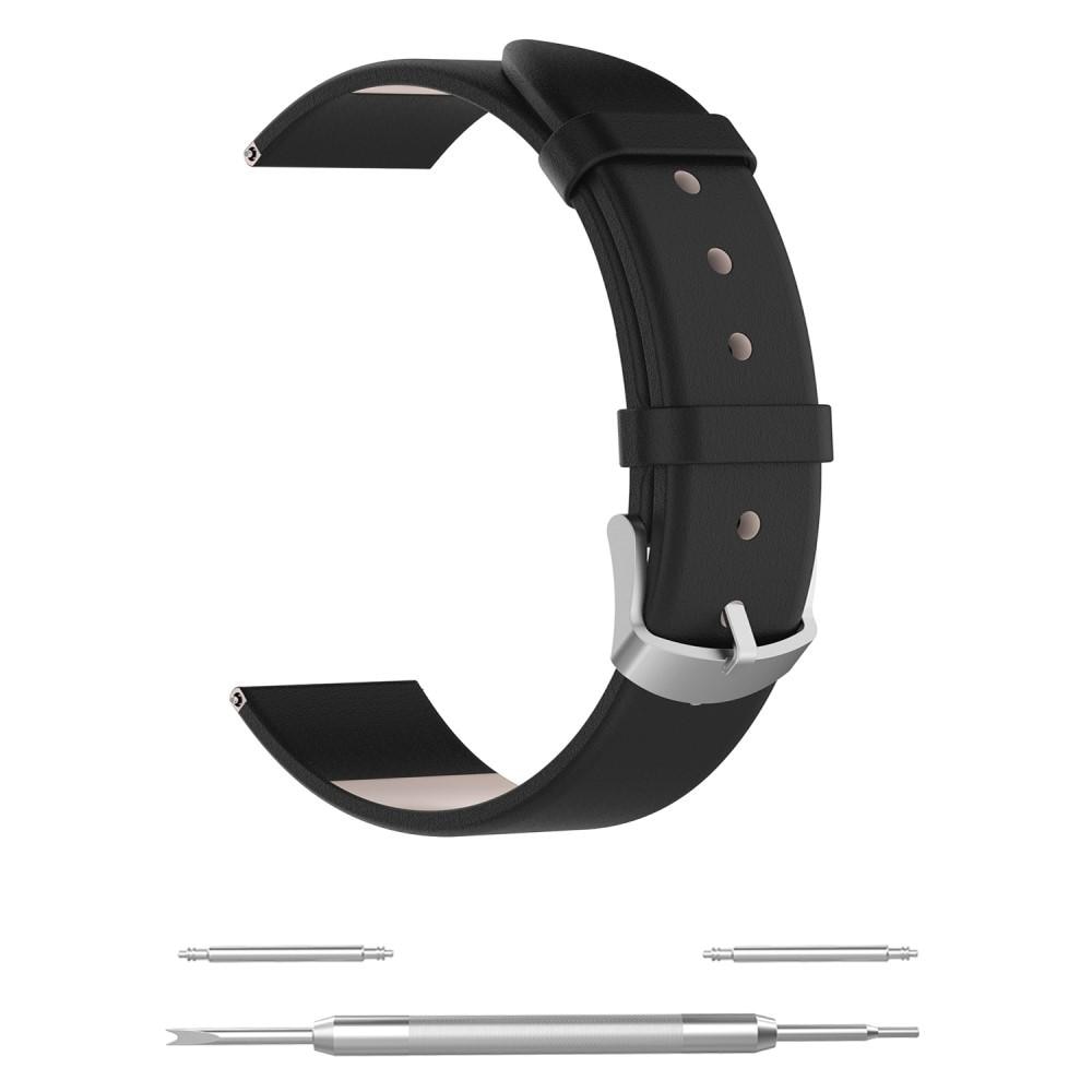 Læderrem Garmin Forerunner 645 Sort