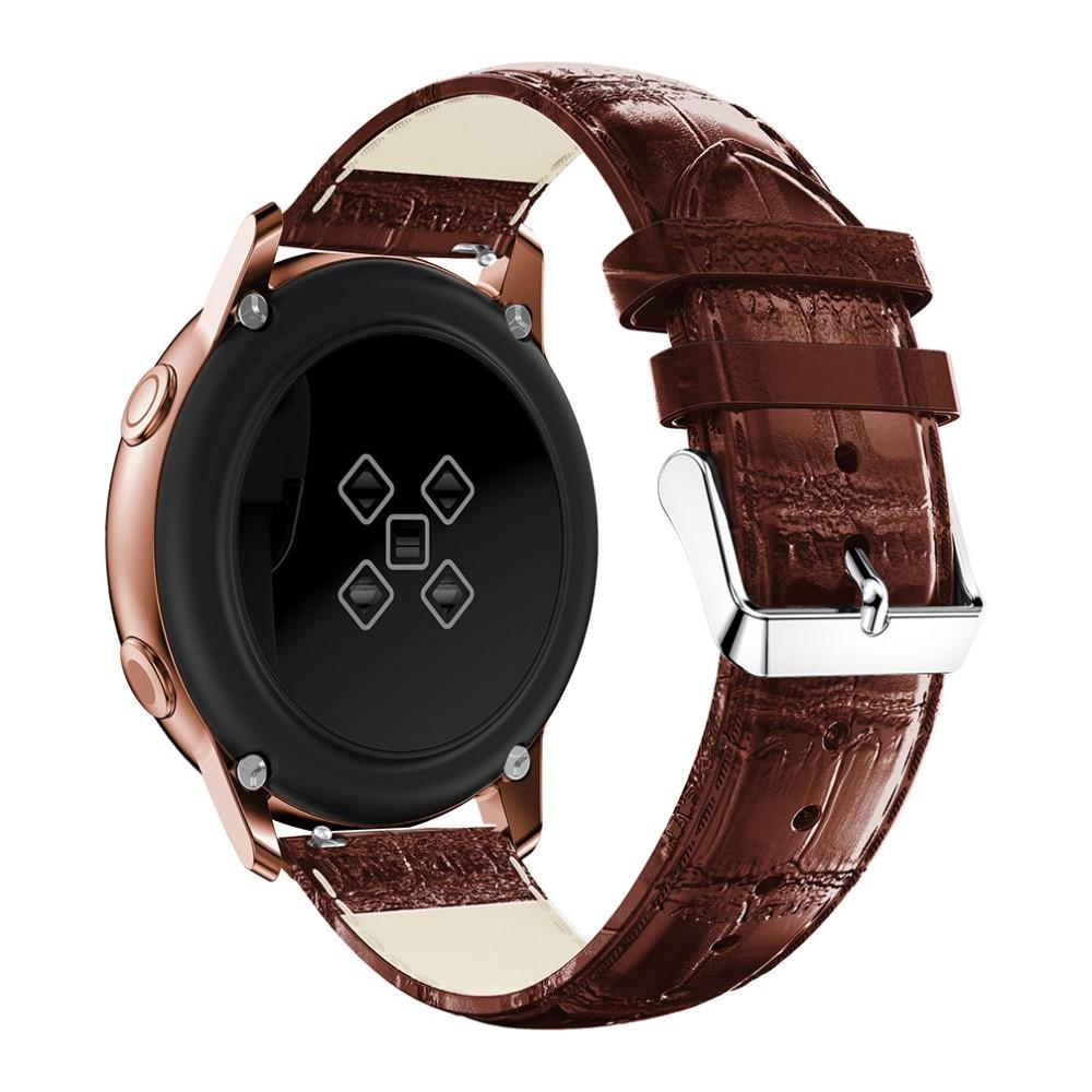 Læderrem Krokodil Samsung Galaxy Watch Active brun