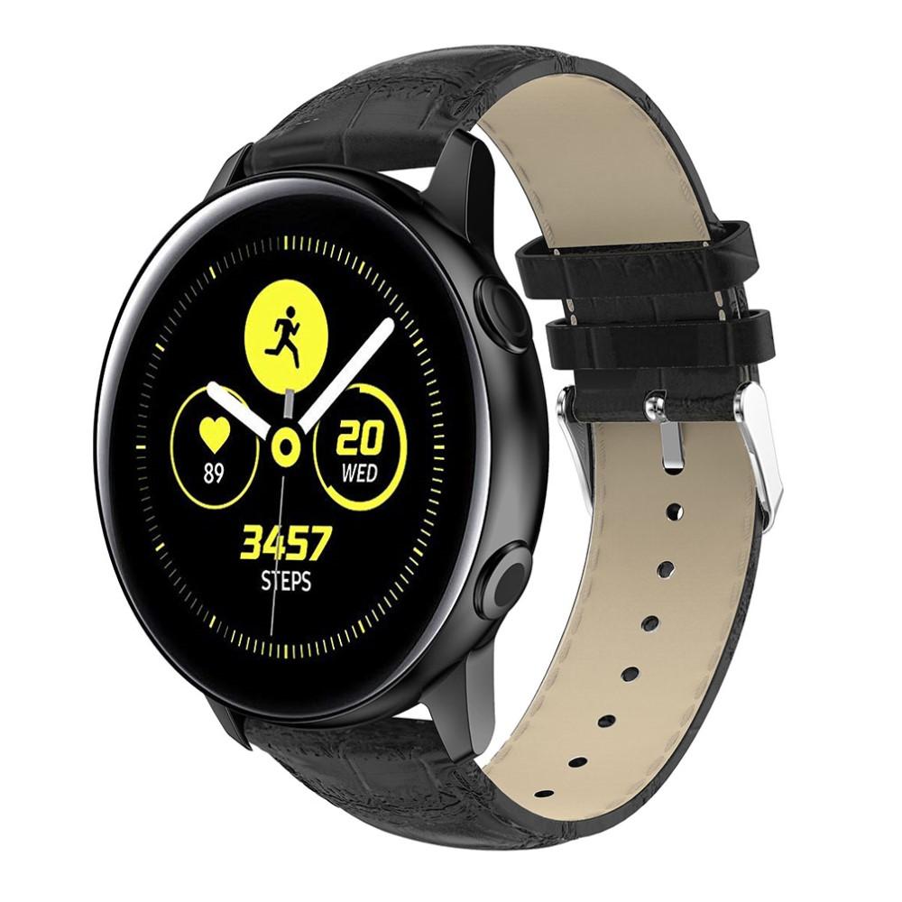 Læderrem Krokodil Samsung Galaxy Watch Active sort