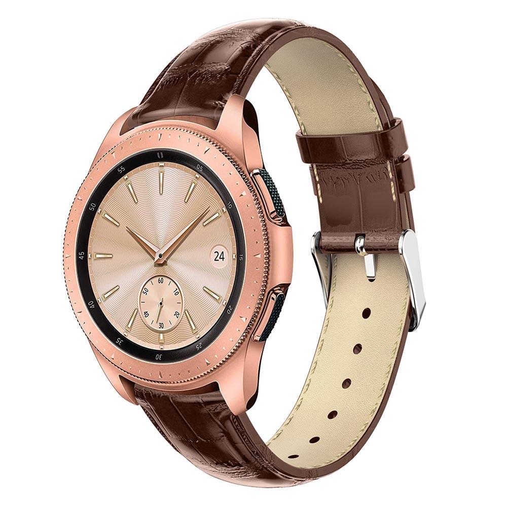 Læderrem Krokodil Galaxy Watch 42mm brun