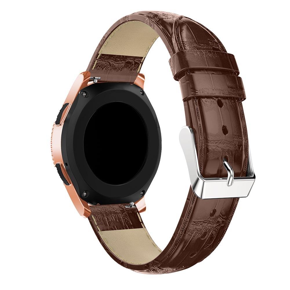 Læderrem Krokodil Galaxy Watch 42mm brun