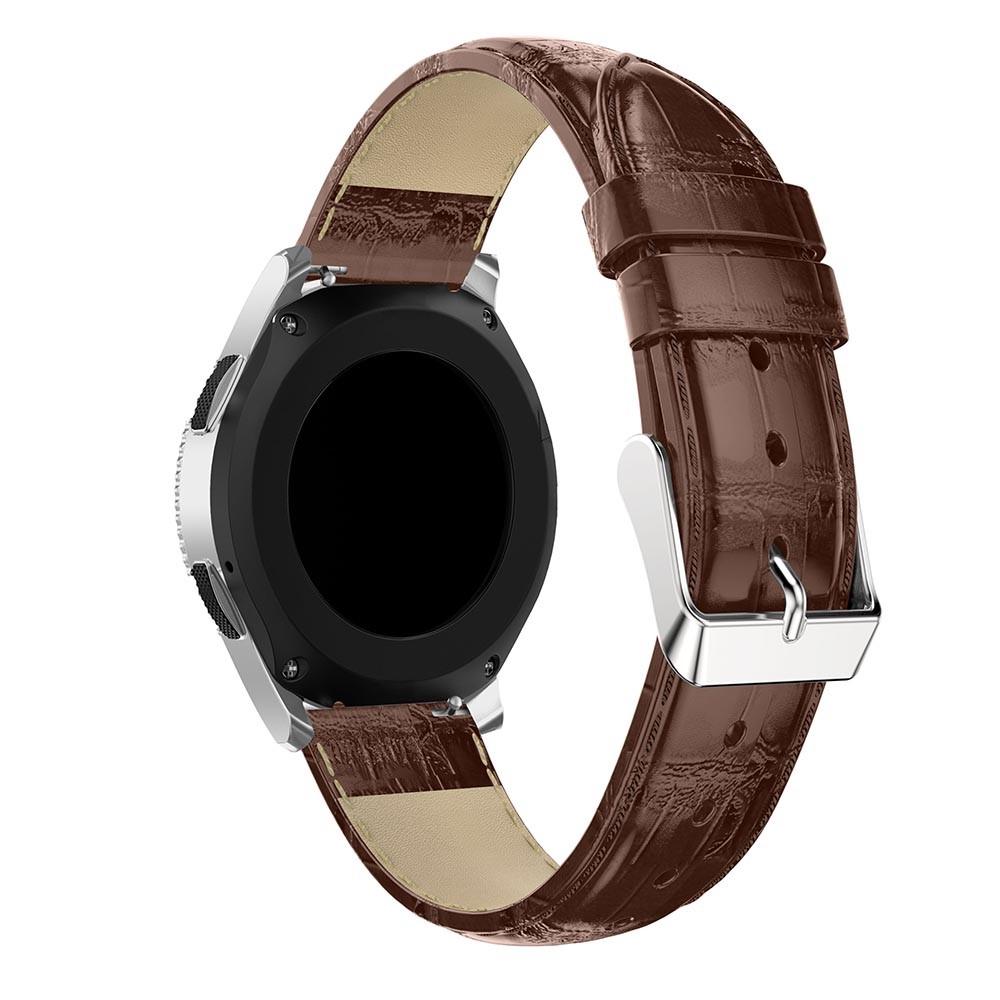 Læderrem Krokodil Galaxy Watch 46mm brun