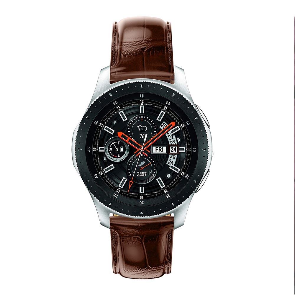 Læderrem Krokodil Galaxy Watch 46mm brun