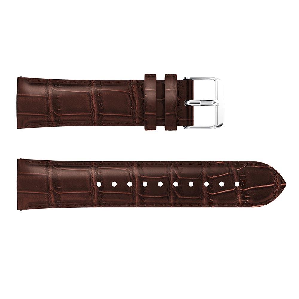 Læderrem Krokodil Galaxy Watch 46mm brun