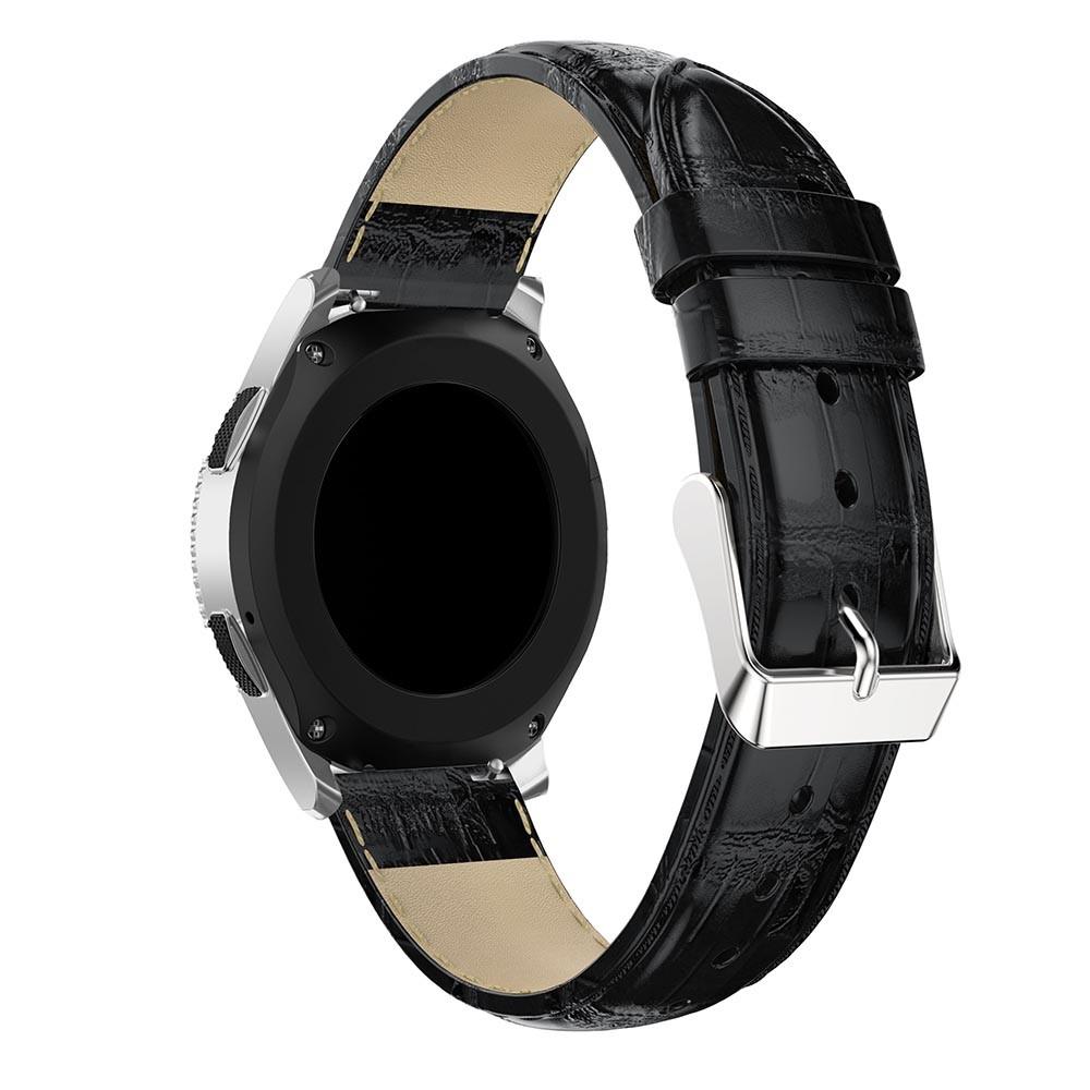 Læderrem Krokodil Xiaomi Watch S3 sort
