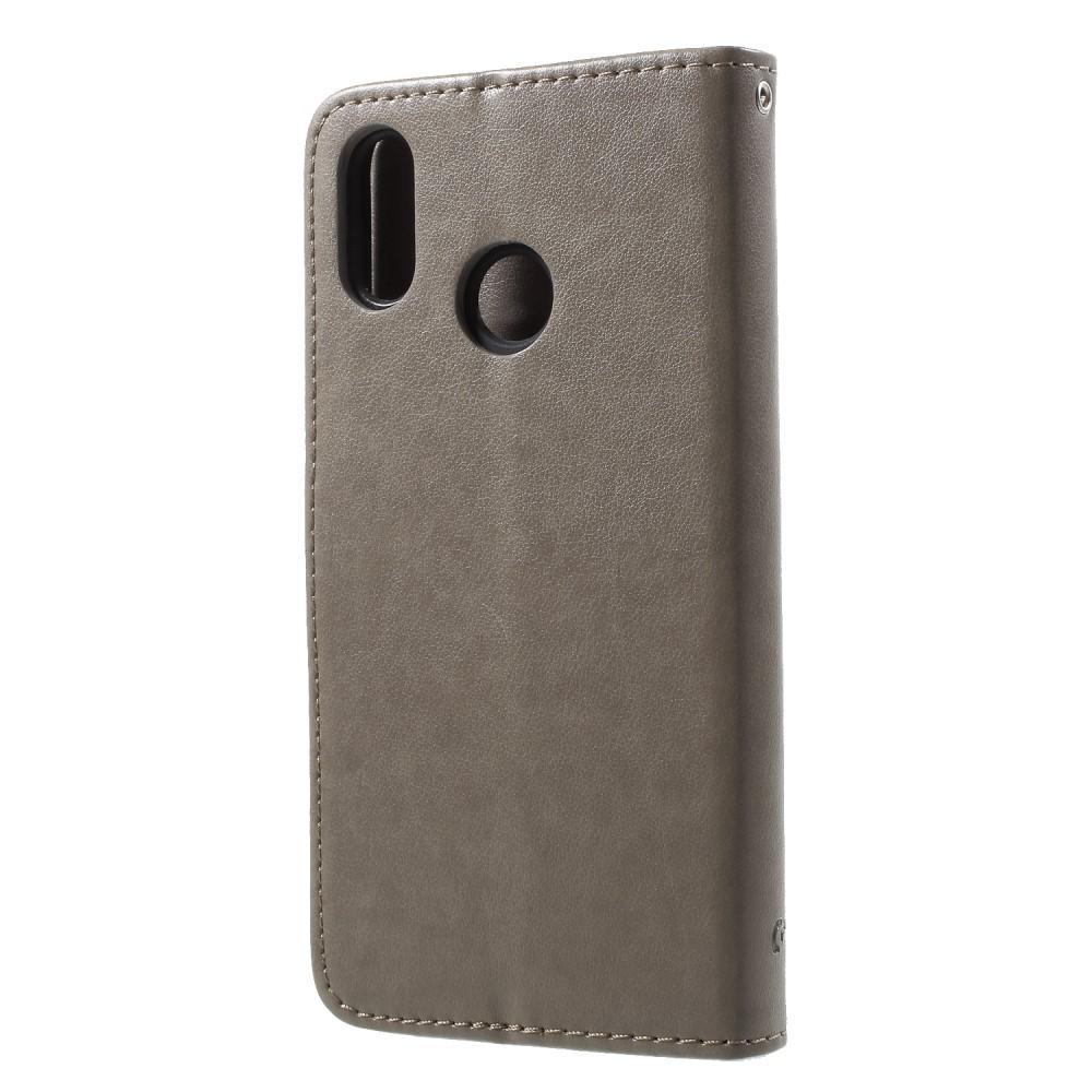 Læderetui Sommerfugle Huawei P20 Lite Grå