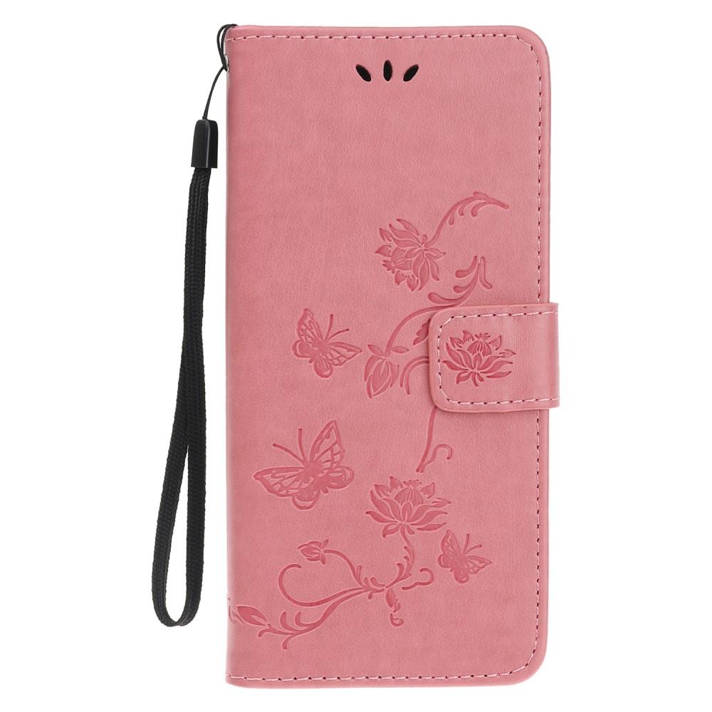 Læderetui Sommerfugle Apple iPhone 11 Pro Lyserød