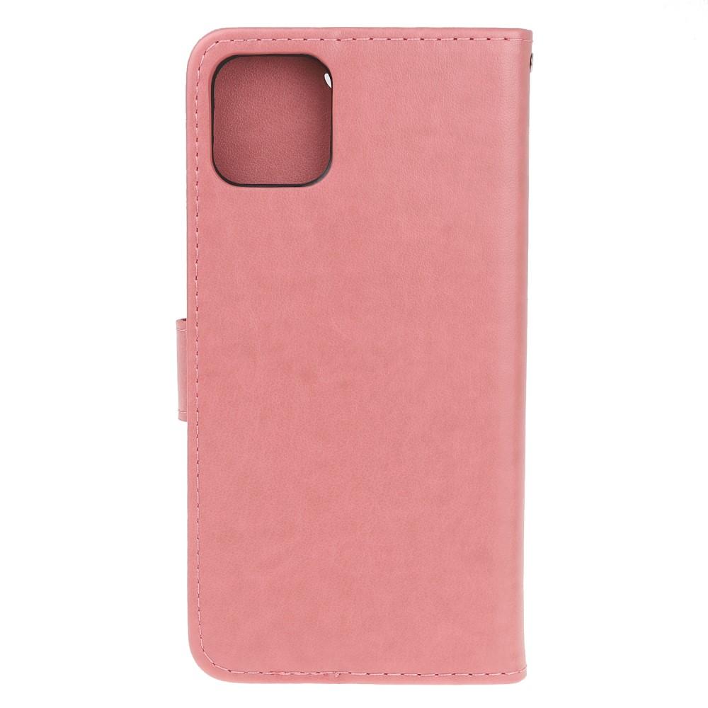 Læderetui Sommerfugle Apple iPhone 11 Pro Lyserød