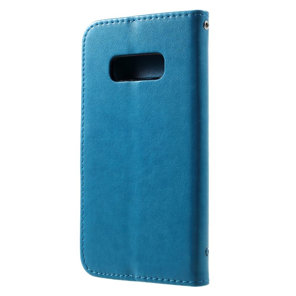 Læderetui Sommerfugle Samsung Galaxy S10e blå