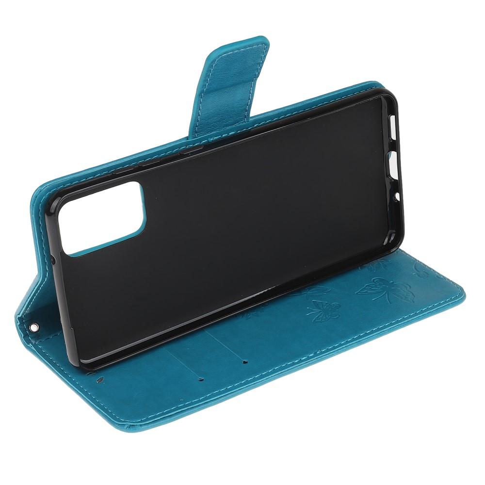 Læderetui Sommerfugle Samsung Galaxy S20 Blå