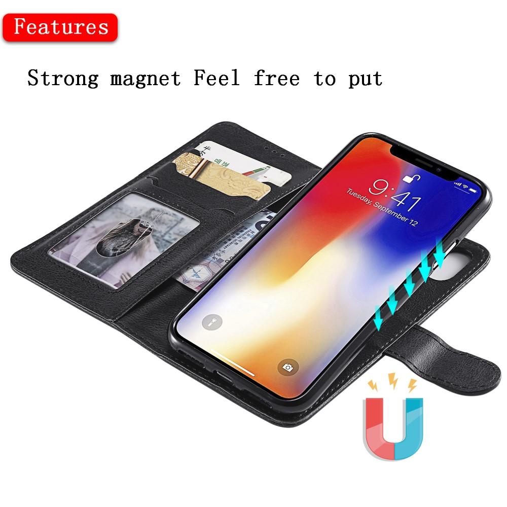 Magnetisk Wallet Apple iPhone X/XS sort