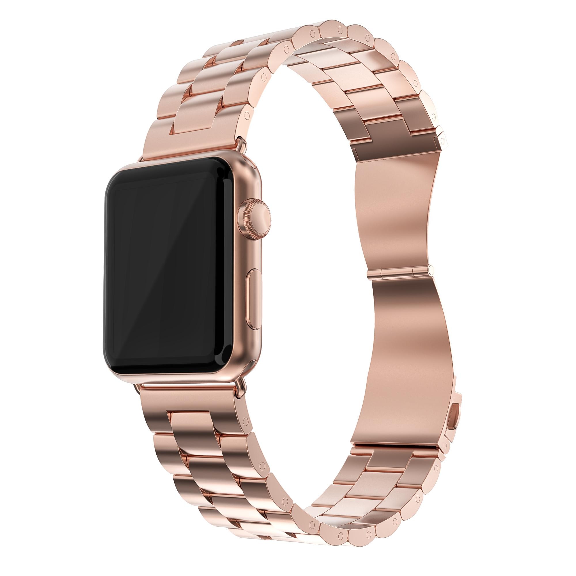 Metalarmbånd Apple Watch 45mm Series 9 rose guld