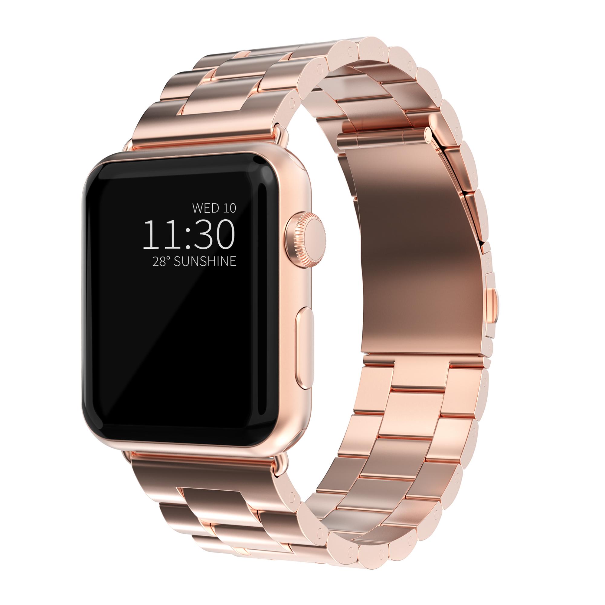 Metalarmbånd Apple Watch 41mm Series 8 rose guld