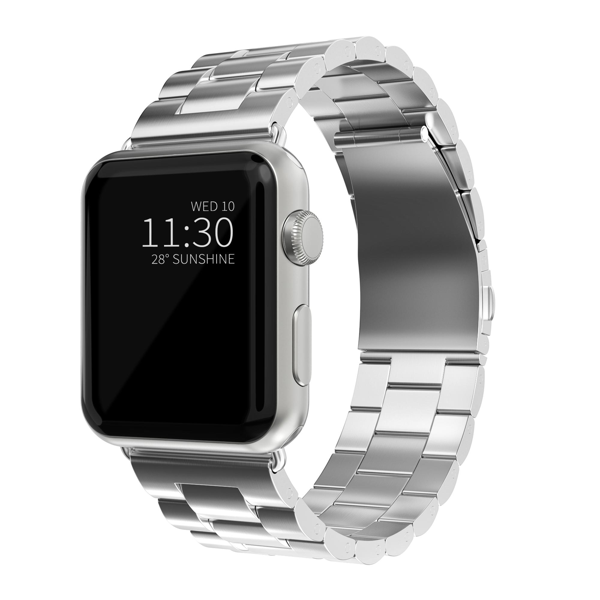 Metalarmbånd Apple Watch 45mm Series 7 sølv