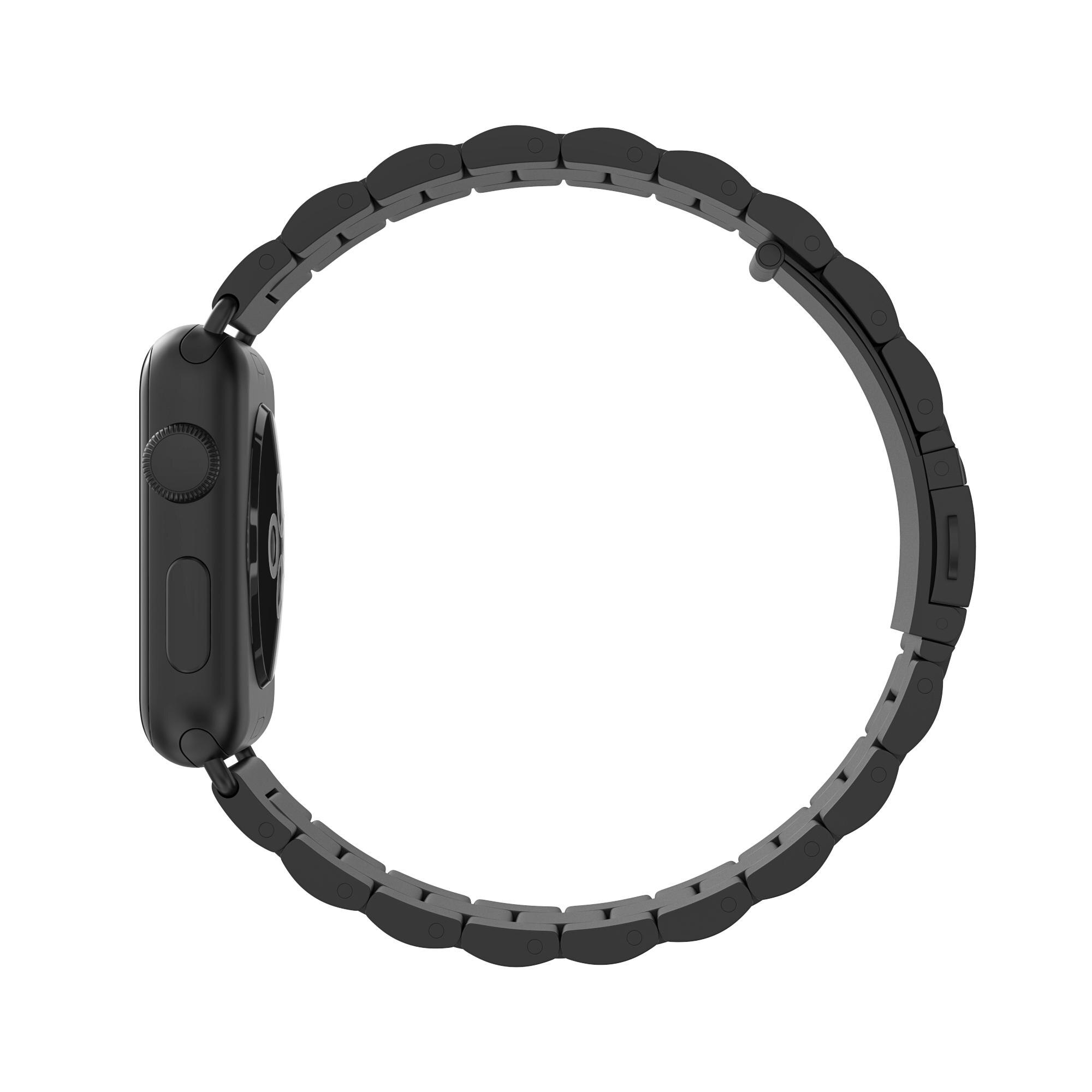 Metalarmbånd Apple Watch 45mm Series 7 sort