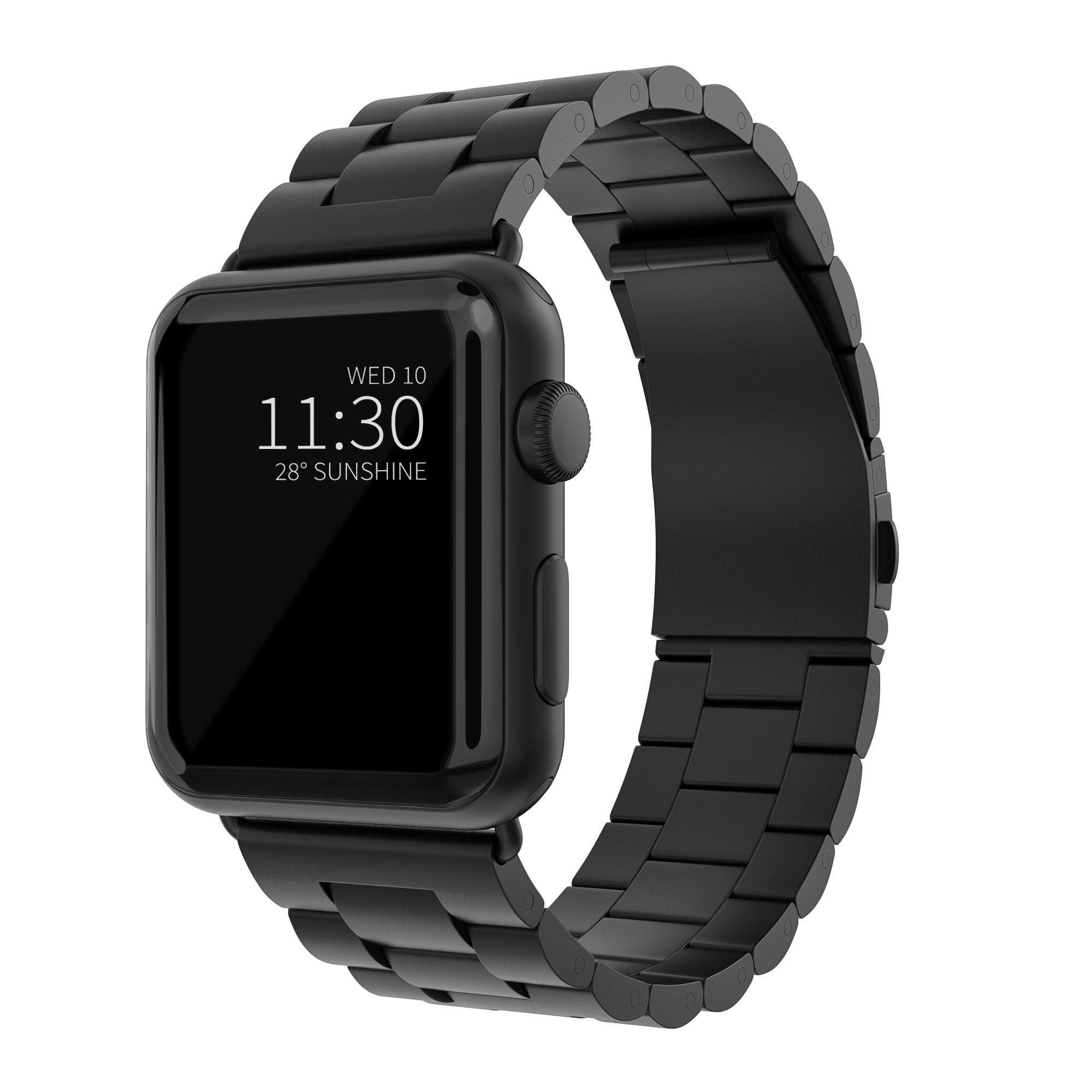 Metalarmbånd Apple Watch 45mm Series 9 sort