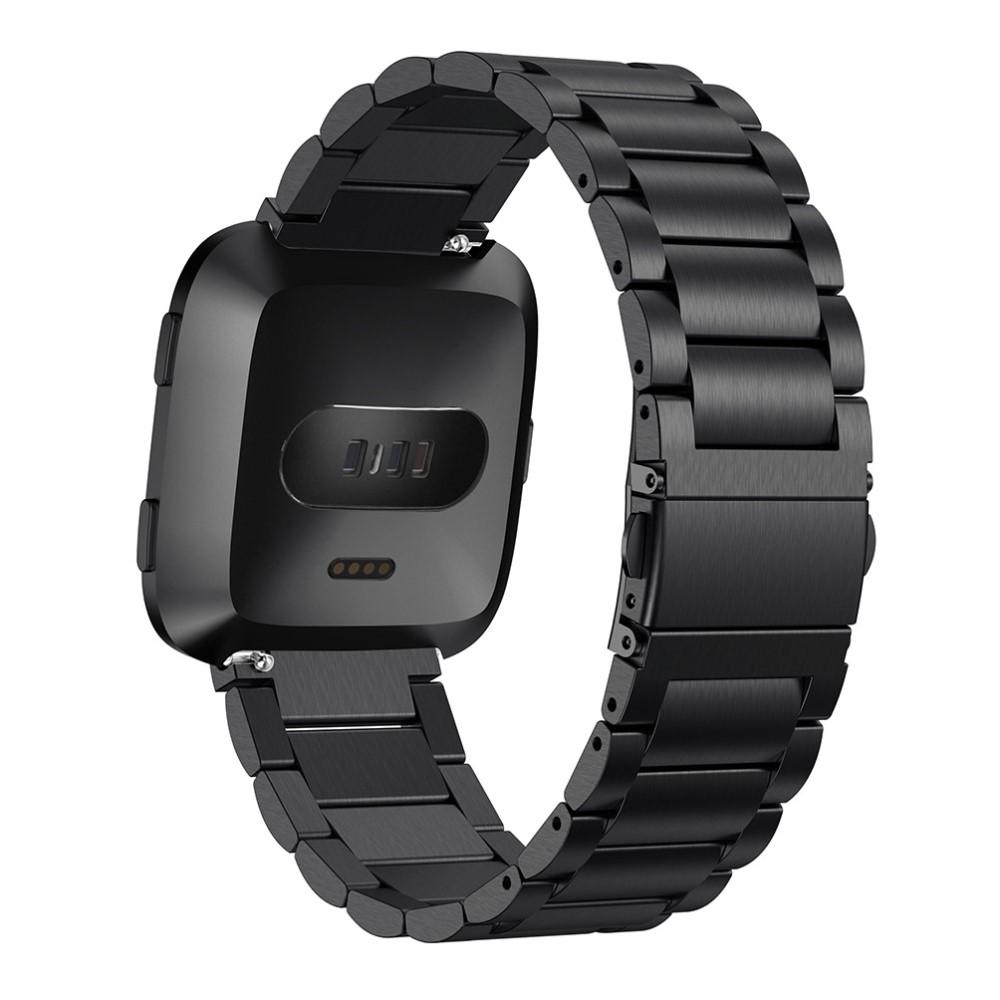 Metalarmbånd Fitbit Versa/Versa Lite/Versa 2 sort