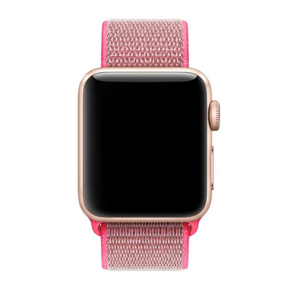 Nylonurrem Apple Watch 45mm Series 7 lyserød