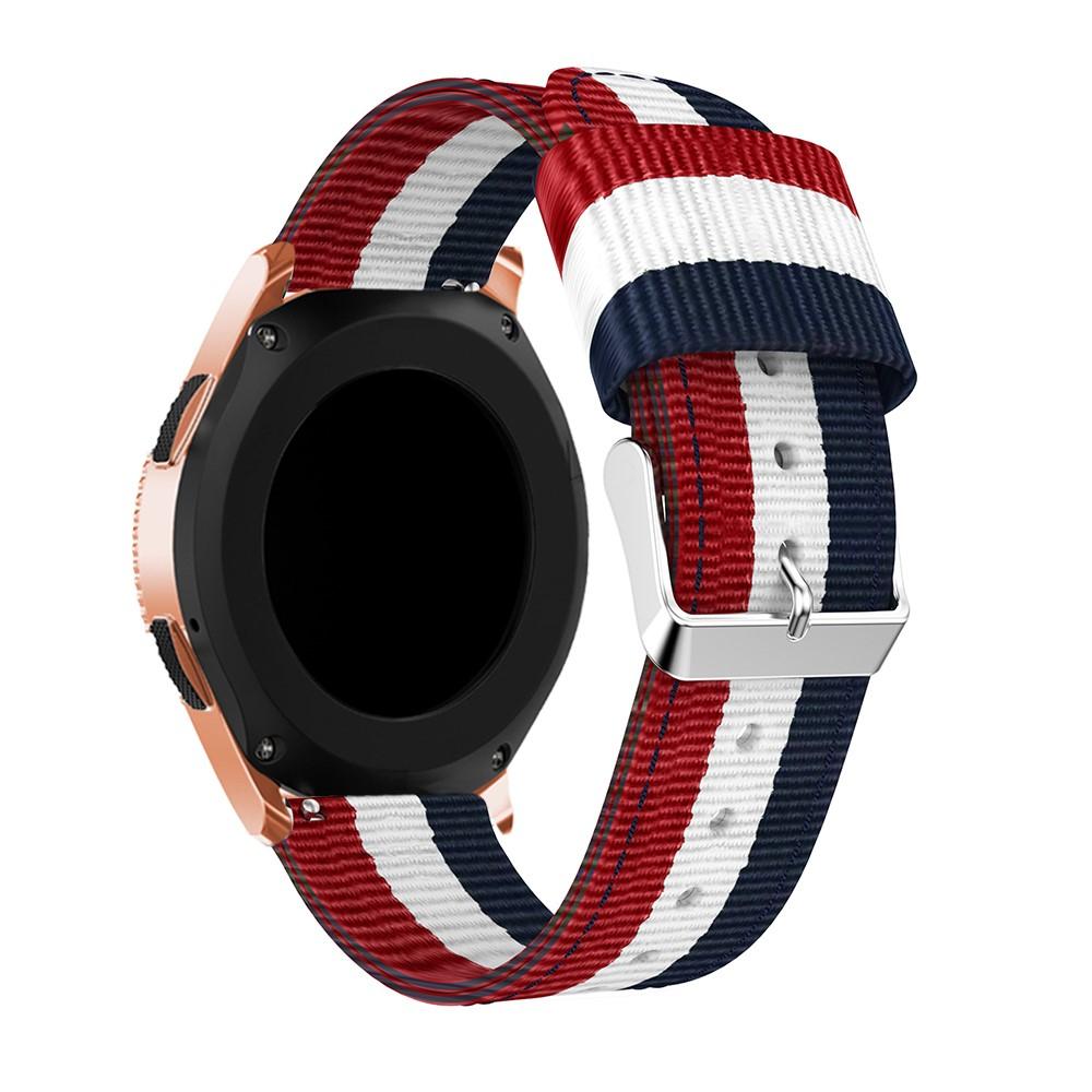 Nylonurrem Samsung Galaxy Watch 42mm blå/hvid/rød
