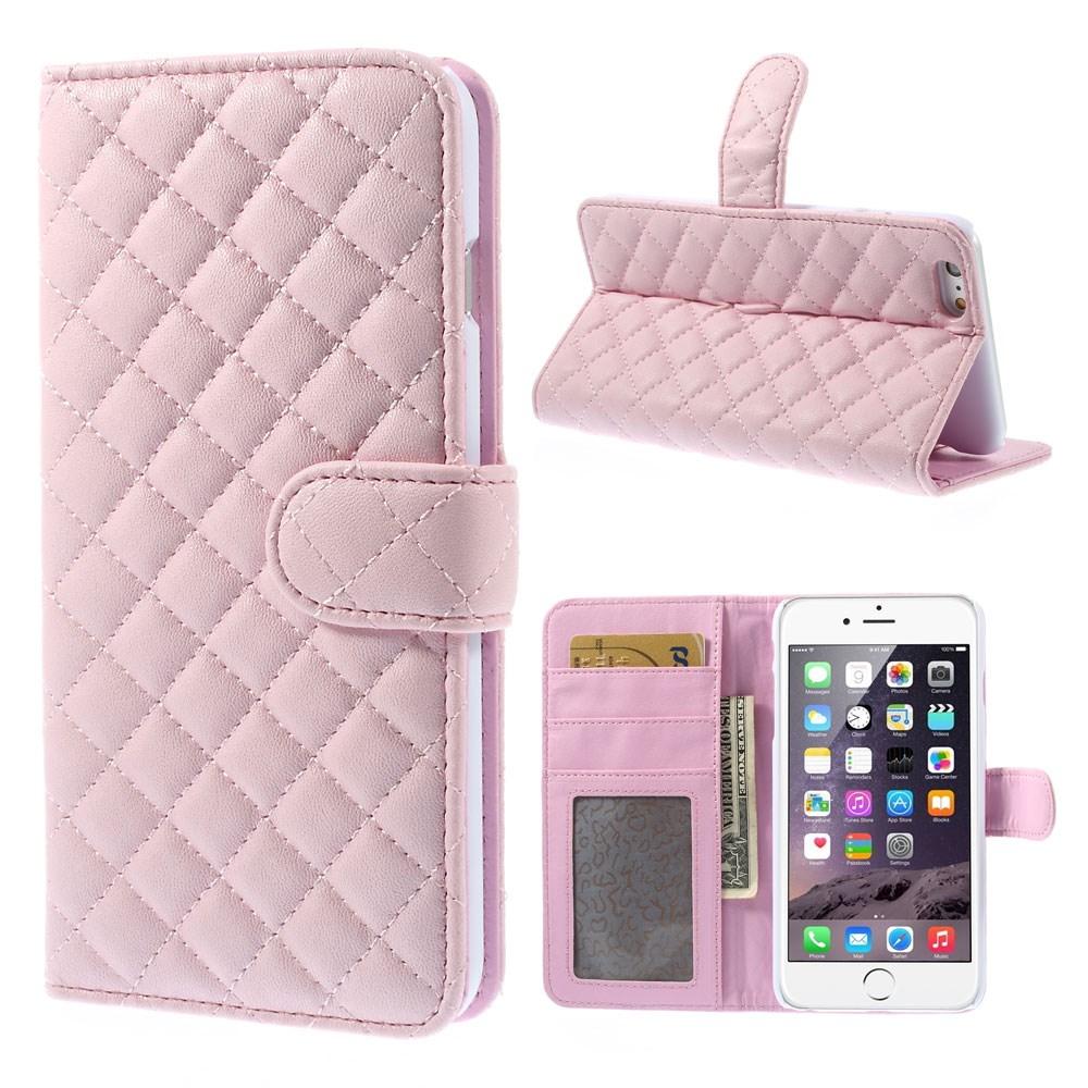 Tegnebogsetui Apple iPhone 6/6S Quilted lyserød