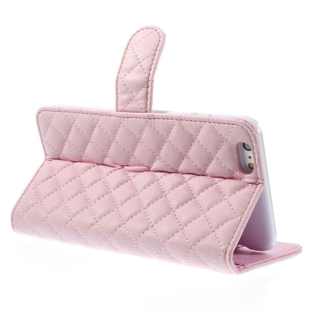 Tegnebogsetui Apple iPhone 6/6S Quilted lyserød