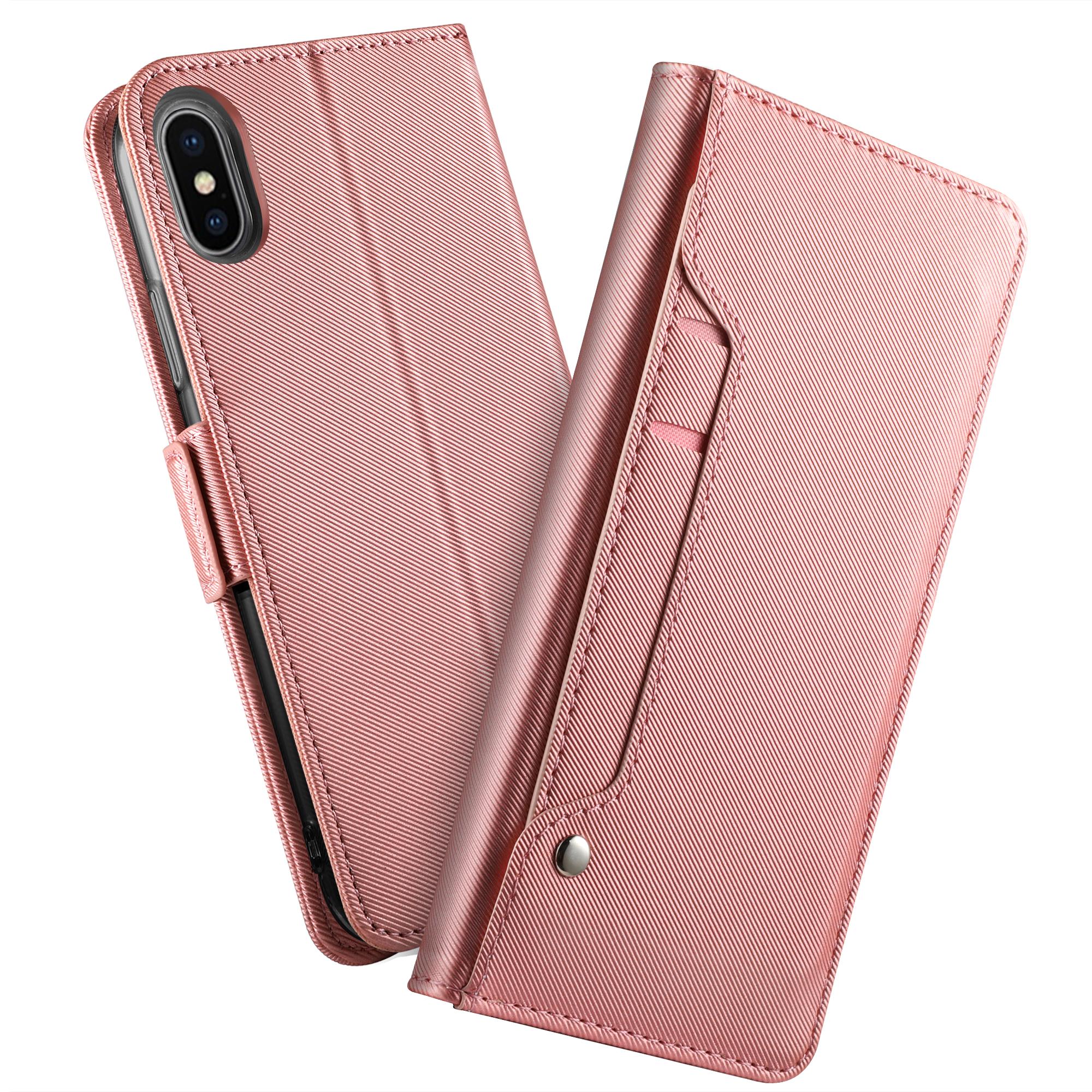 Mobiltaske Spejl Apple iPhone XR rosaguld