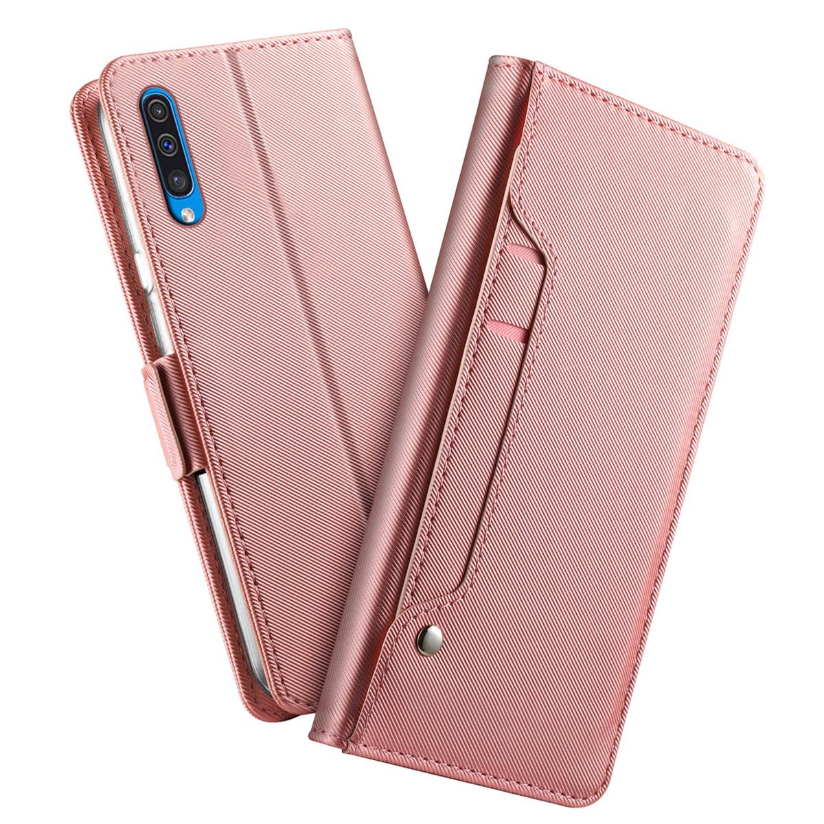 Mobiltaske Spejl Galaxy A50 rosaguld