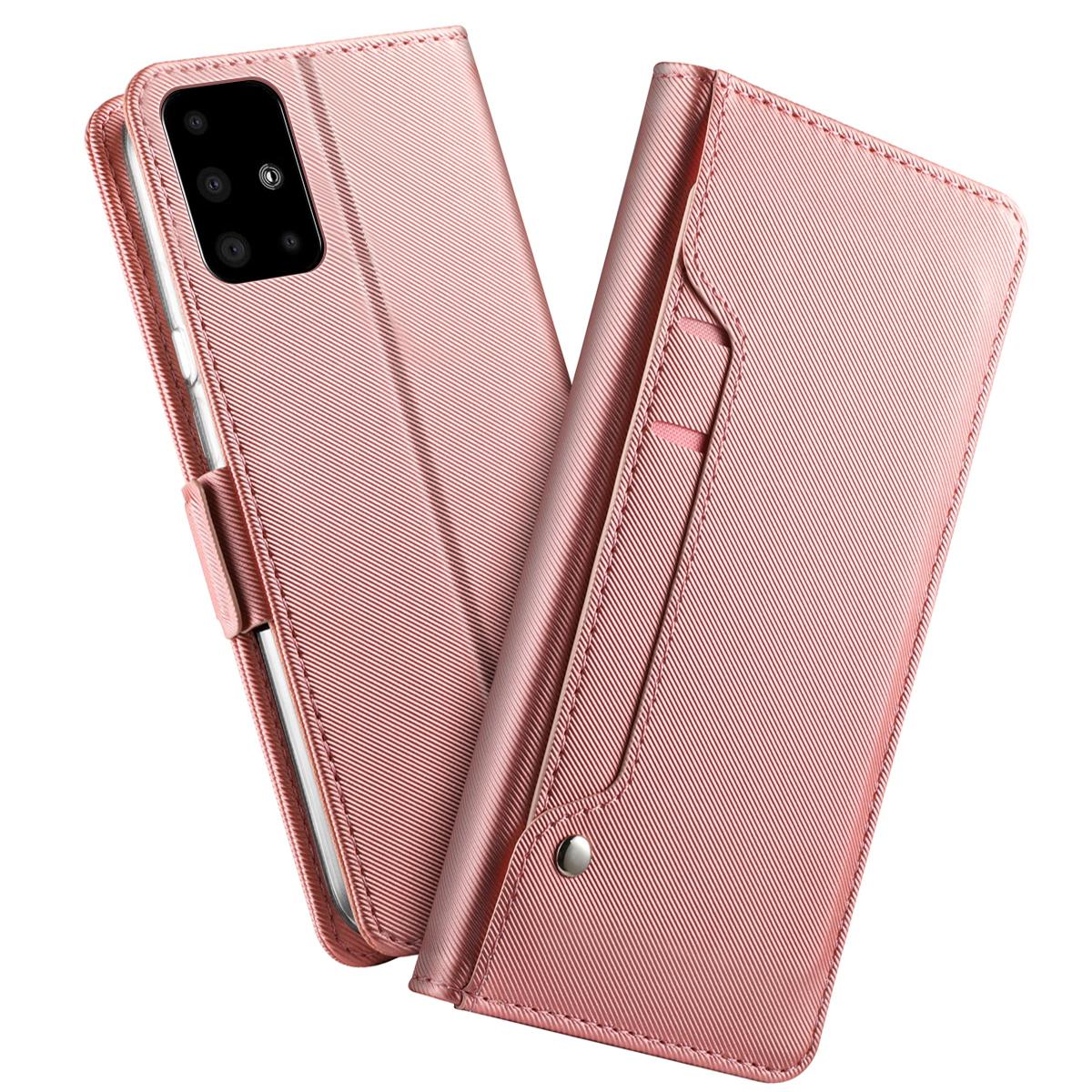 Mobiltaske Spejl Galaxy A51 rosaguld