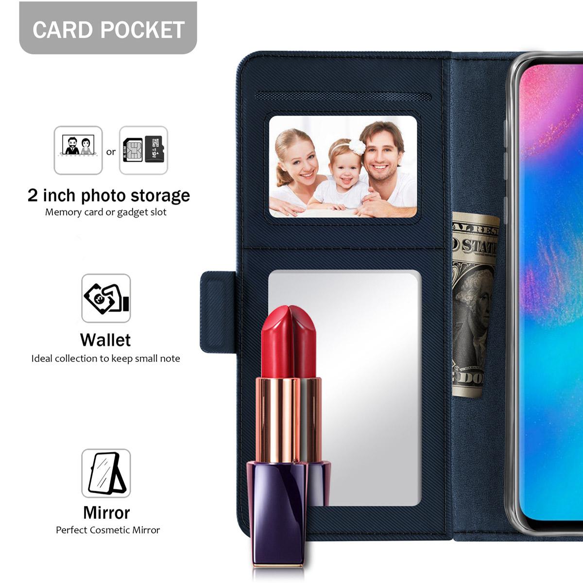 Mobiltaske Spejl Huawei P30 Pro blå