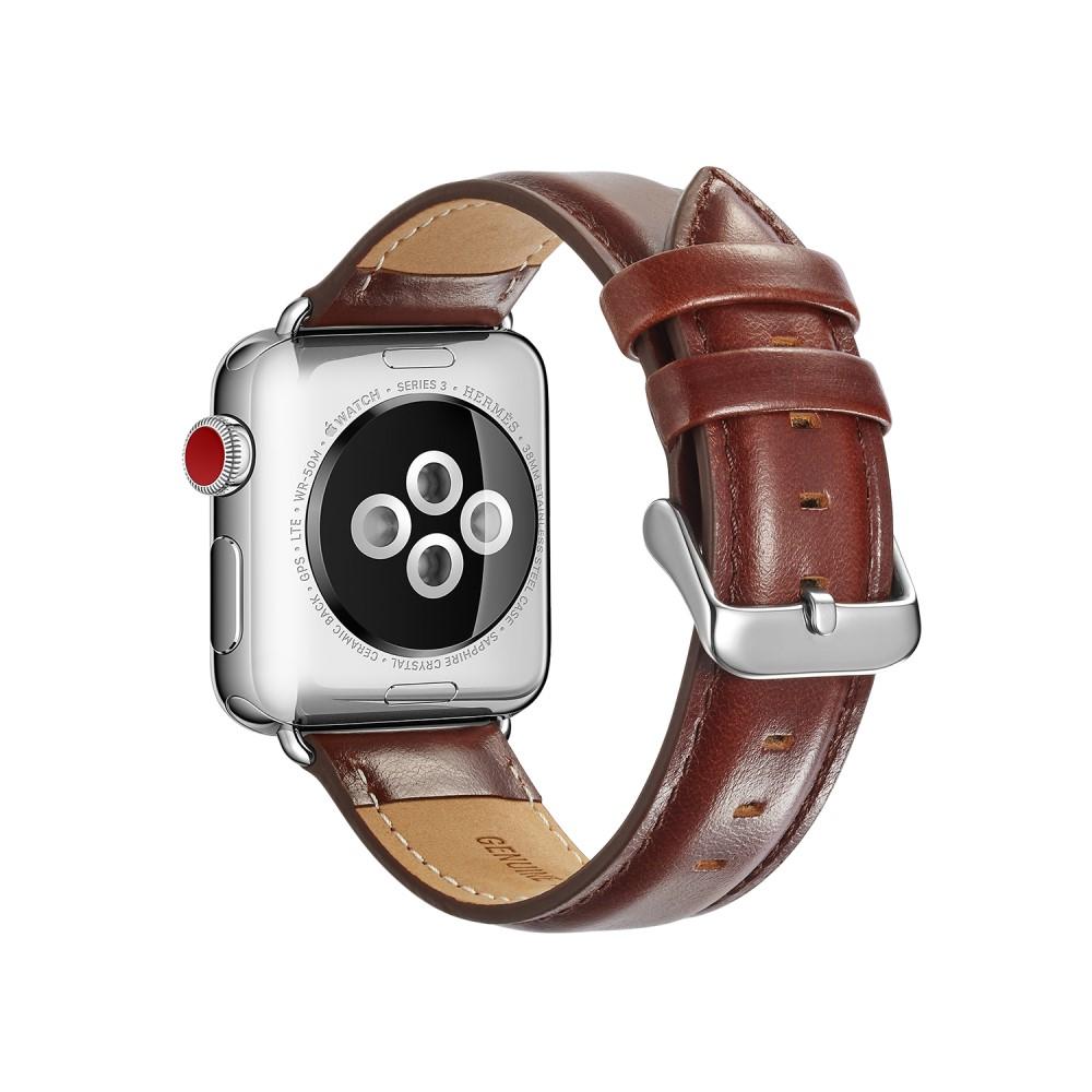 Premium Leather Watch Band Apple Watch Ultra 2 49mm Brown
