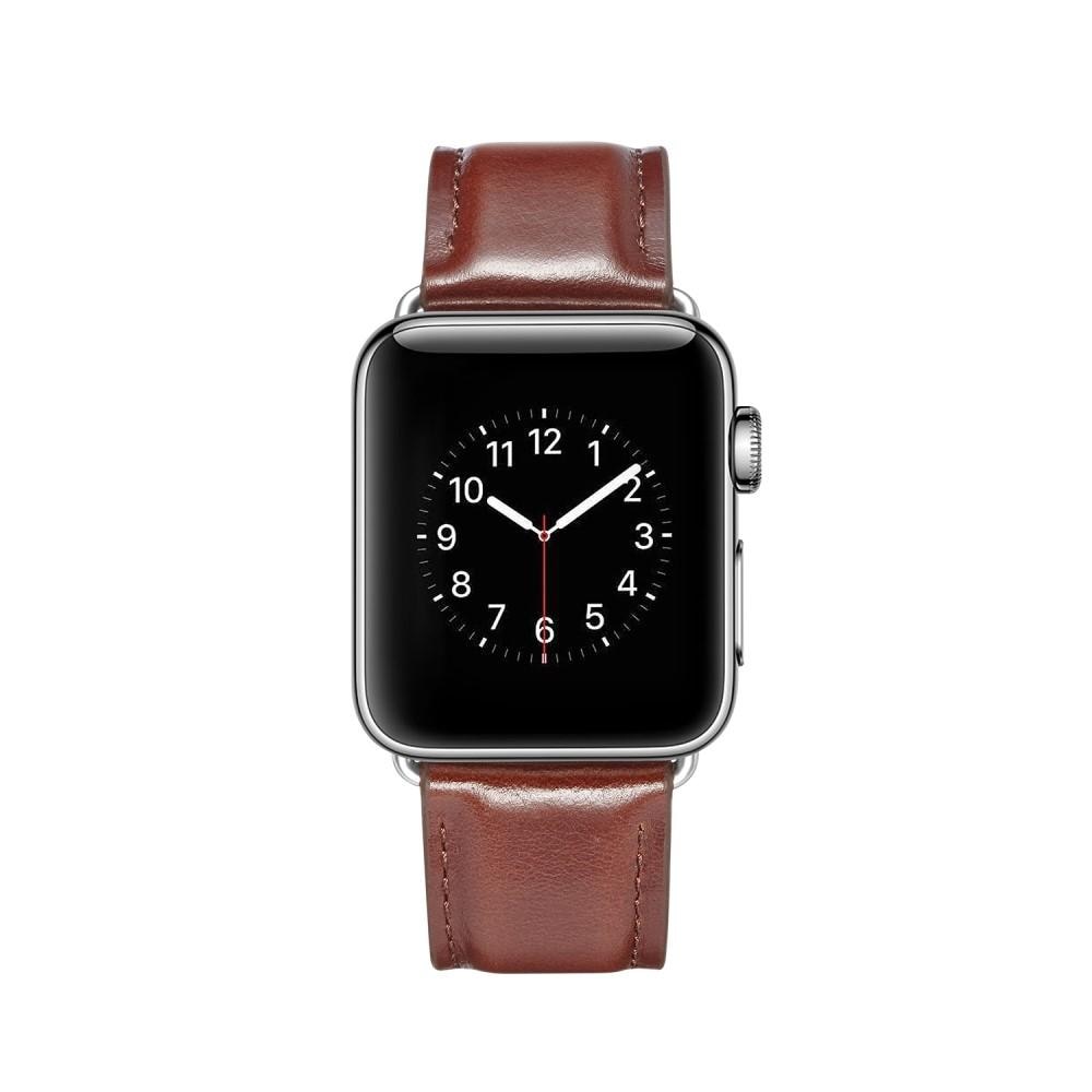 Premium Leather Watch Band Apple Watch SE 44mm Brown