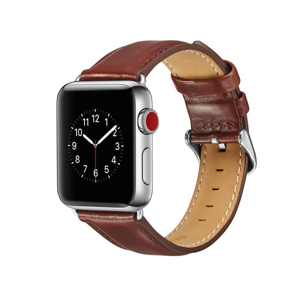 Premium Leather Watch Band Apple Watch Ultra 2 49mm Brown