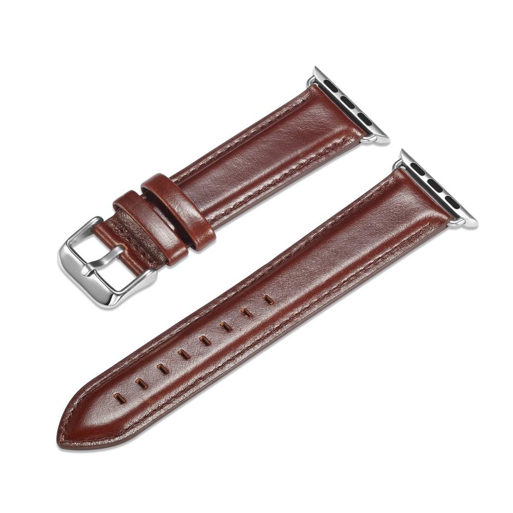 Premium Leather Watch Band Apple Watch Ultra 2 49mm Brown