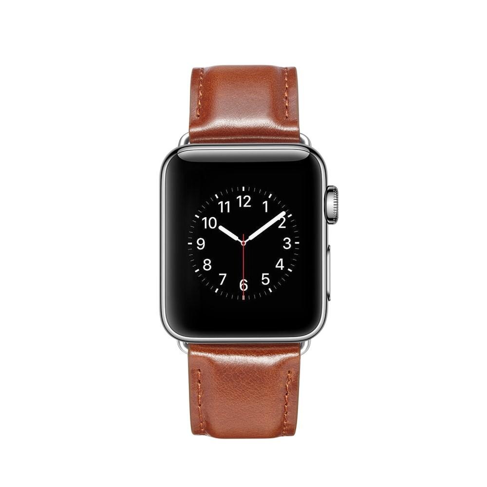 Premium Leather Watch Band Apple Watch SE 44mm Cognac