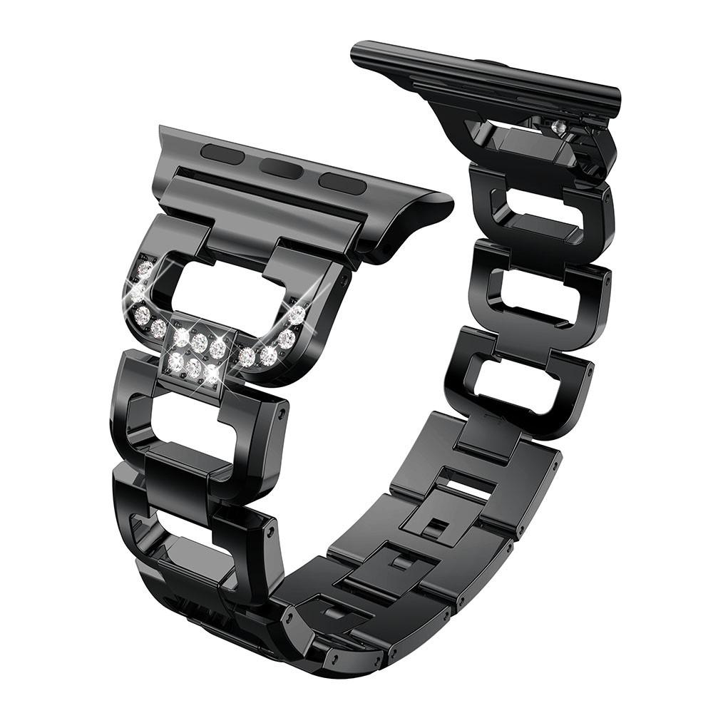 Rhinestone Bracelet Apple Watch 42/44/45 mm Black