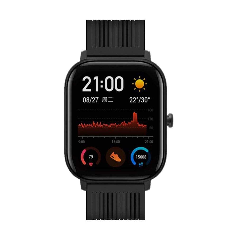 Rem af silikone til Amazfit GTS sort