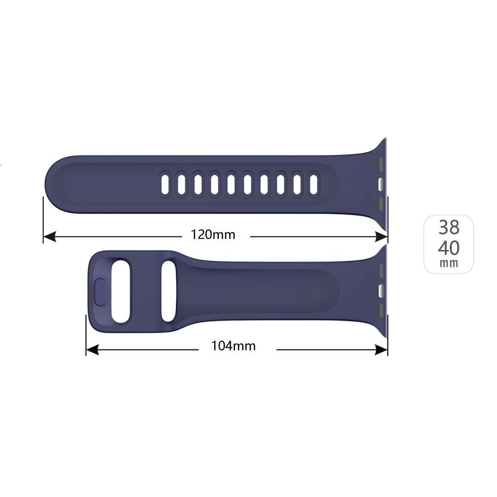 Rem af silikone til Apple Watch Series 8 41mm Blå