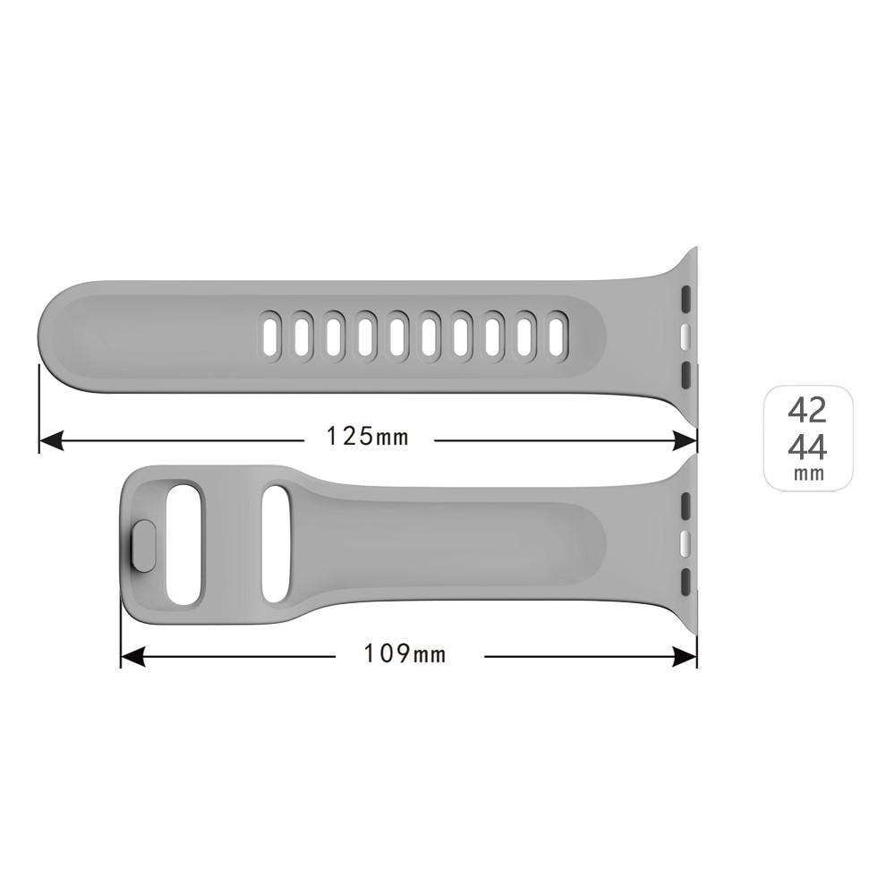 Rem af silikone til Apple Watch 42/44/45 mm grå