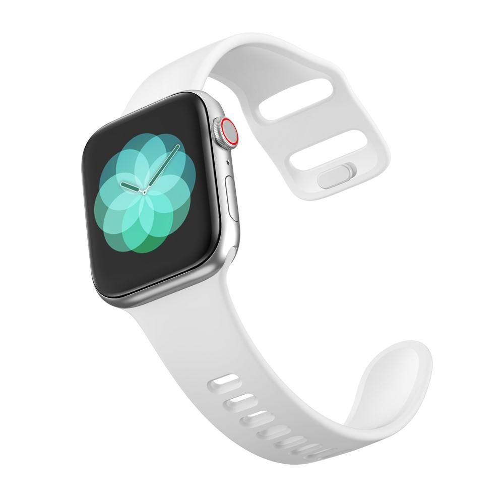Silikonearmbånd Apple Watch 42/44/45 mm hvid