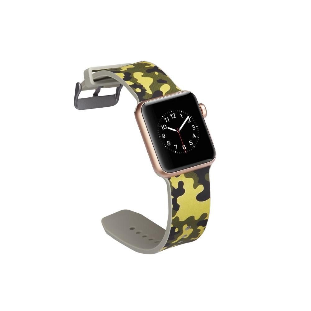 Silikonearmbånd Apple Watch 42/44/45 mm camouflage