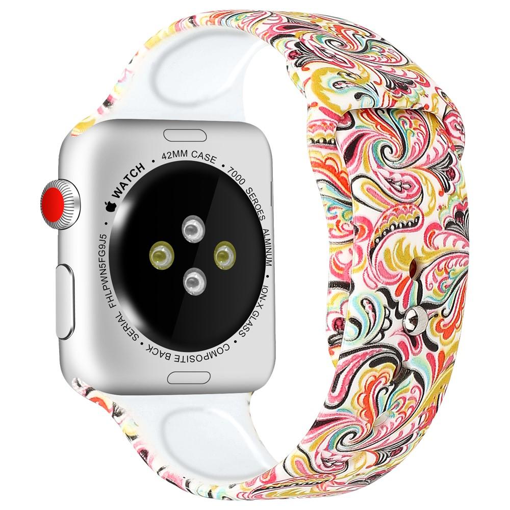 Silikonearmbånd Apple Watch 42/44/45 mm paisley